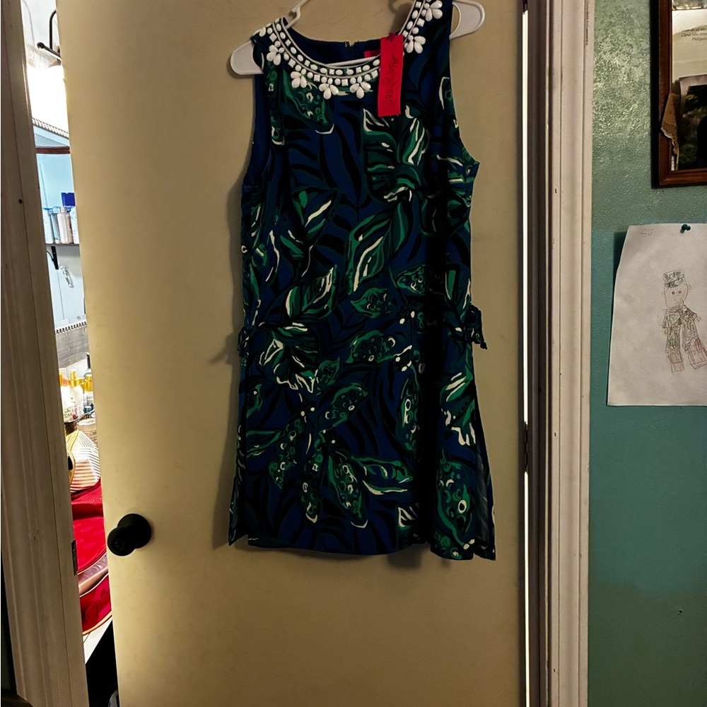 Lilly Pulitzer Donna Sleeveless Romper * Indigo Breeze Shady Gators (10) - Picture 8 of 11